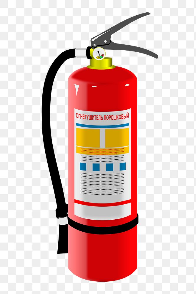 Fire extinguisher png sticker, transparent background. Free public domain CC0 image.