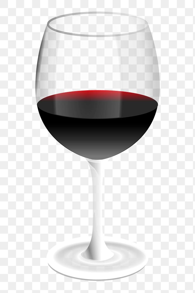 Red wine png sticker, beverage illustration, transparent background. Free public domain CC0 image.