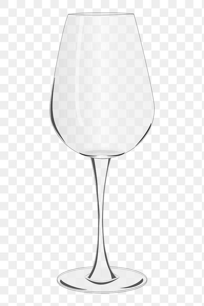 Wineglass png sticker object illustration, transparent background. Free public domain CC0 image.