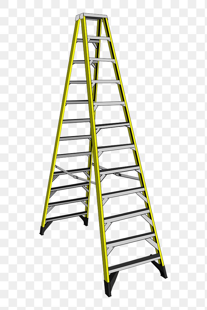 Ladder png sticker object illustration, transparent background. Free public domain CC0 image.