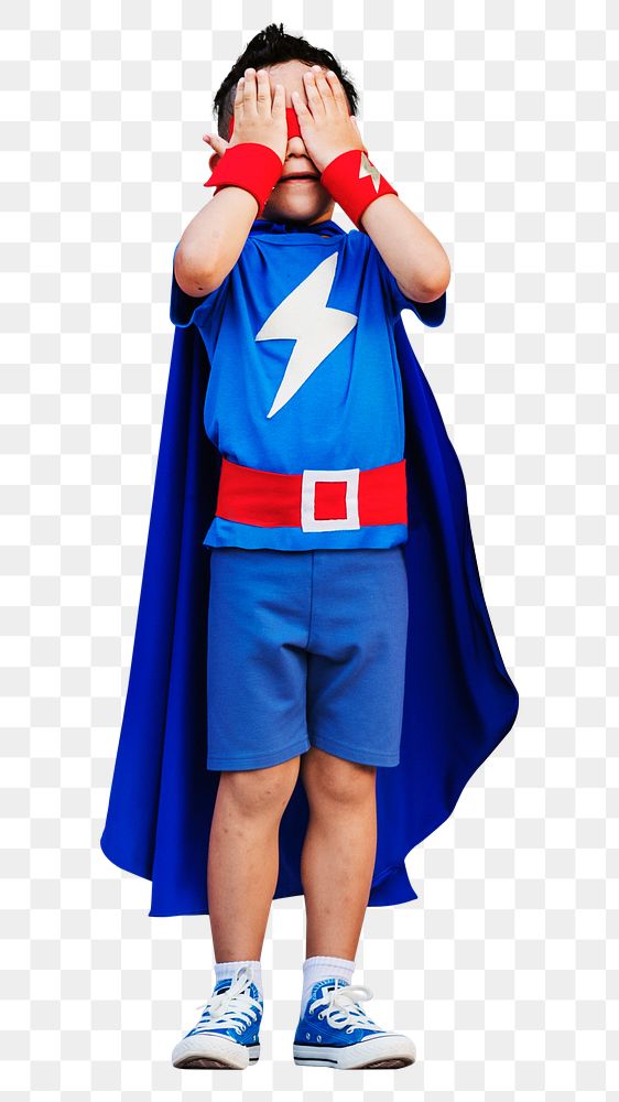 Superhero boy png clipart, children's education, role-play