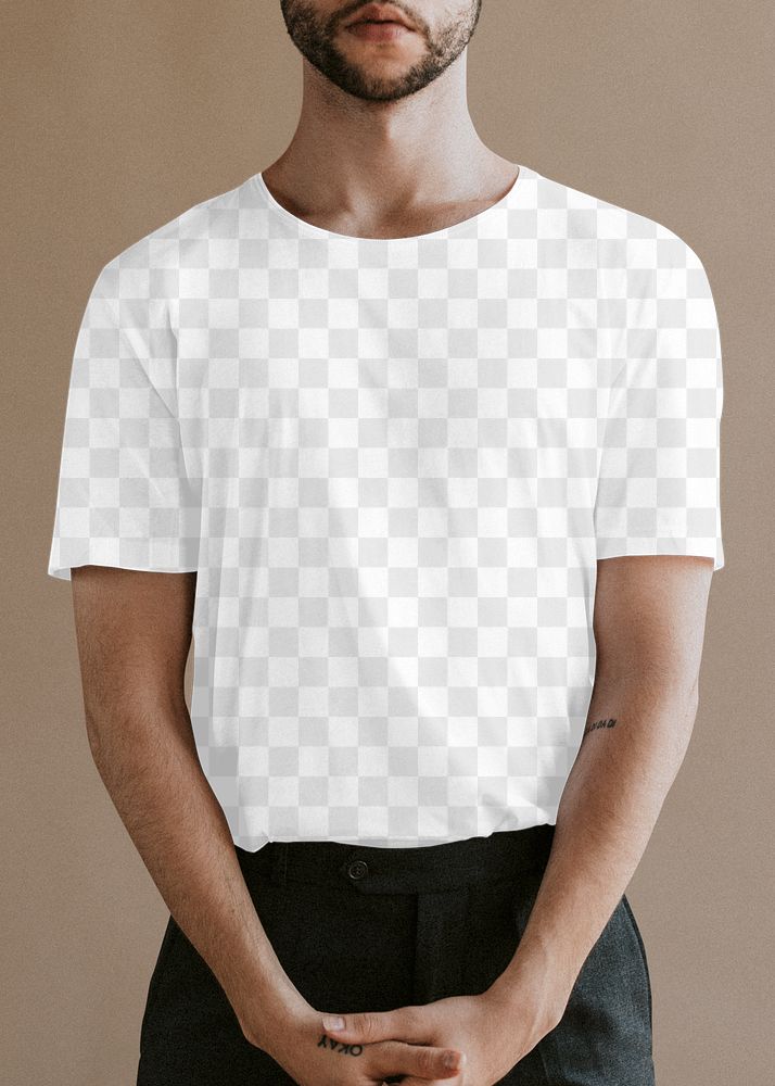 PNG t-shirt mockup men&rsquo;s apparel fashion