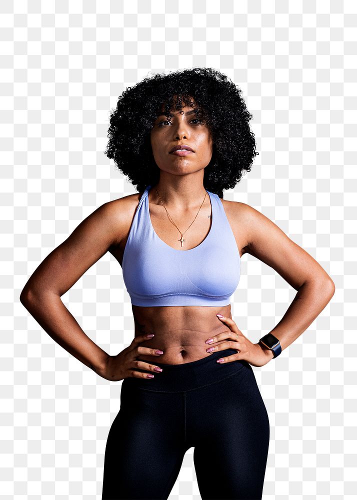 Sporty and confident woman transparent png