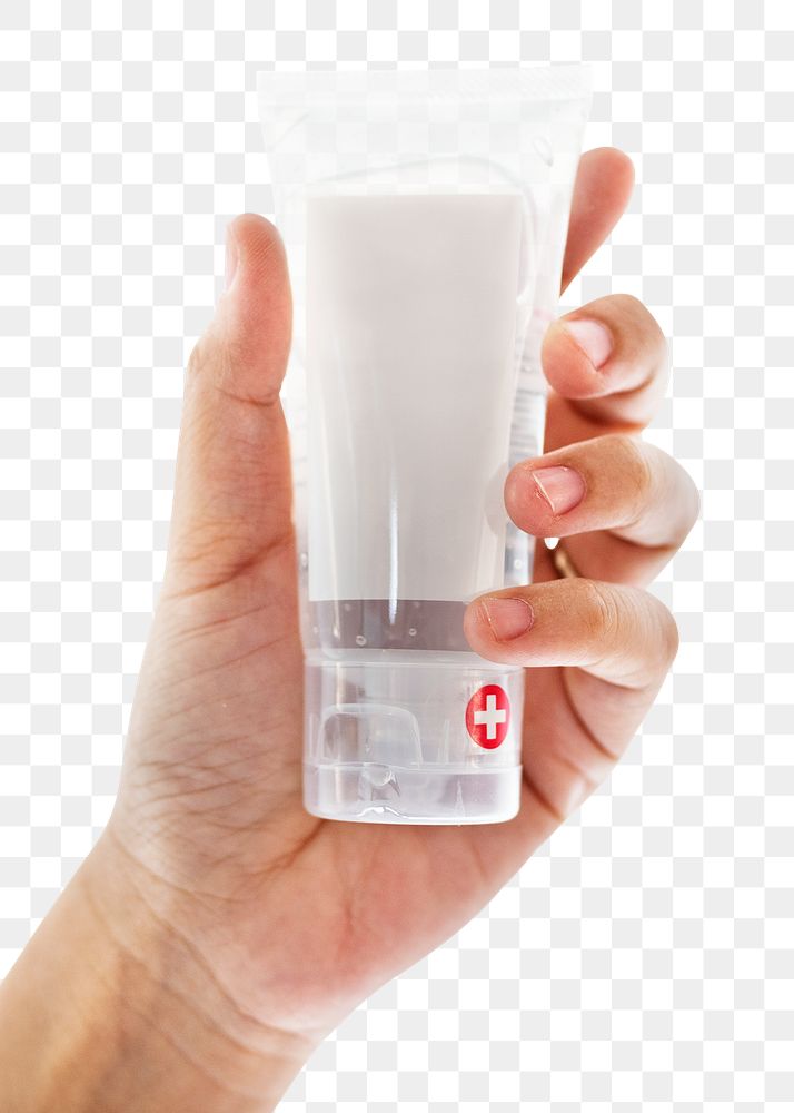Hand sanitizer gel tube transparent png