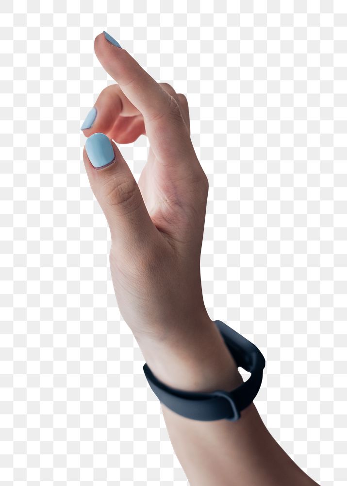 Hand with smartwatch transparent png