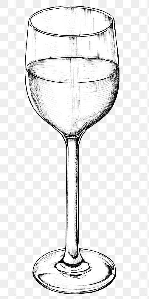 Black and white png white wine