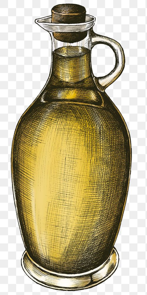 Colorful png pitcher of olive oil