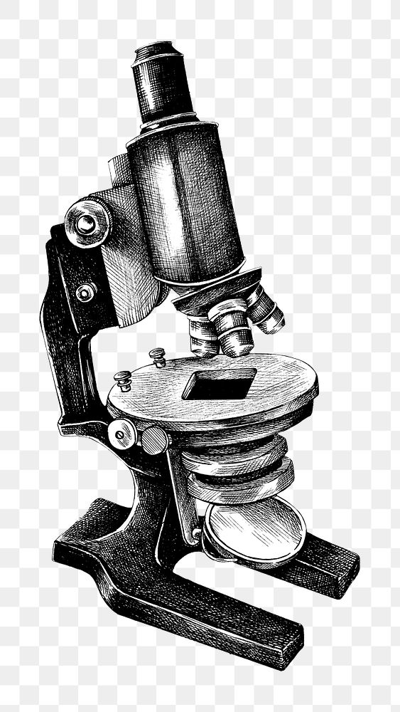 Hand drawn microscope design element
