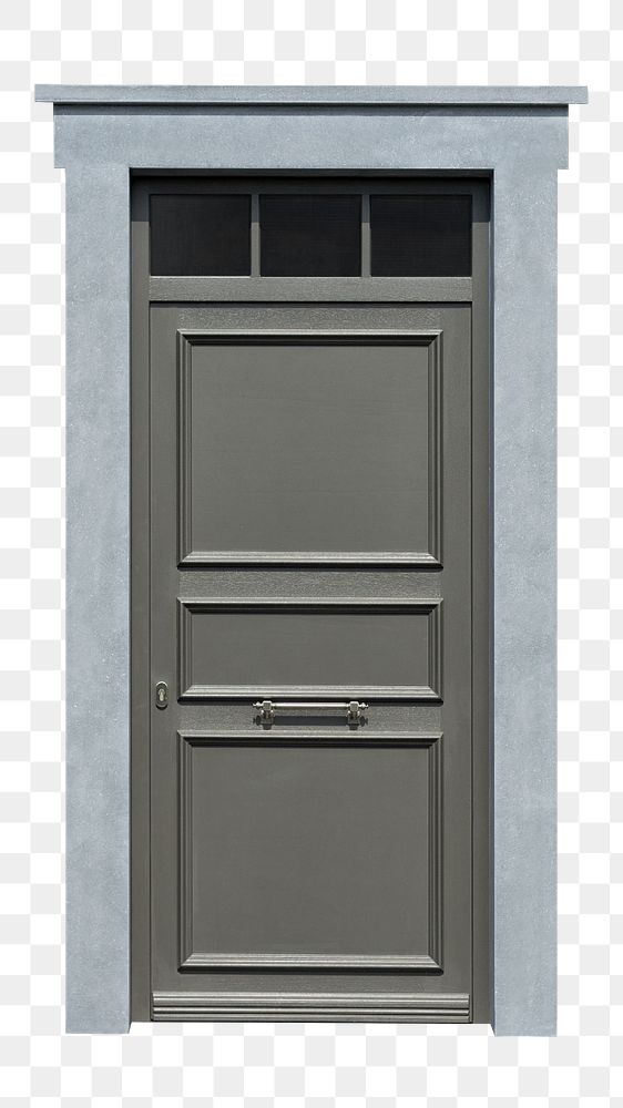 Modern door png clipart, house entrance