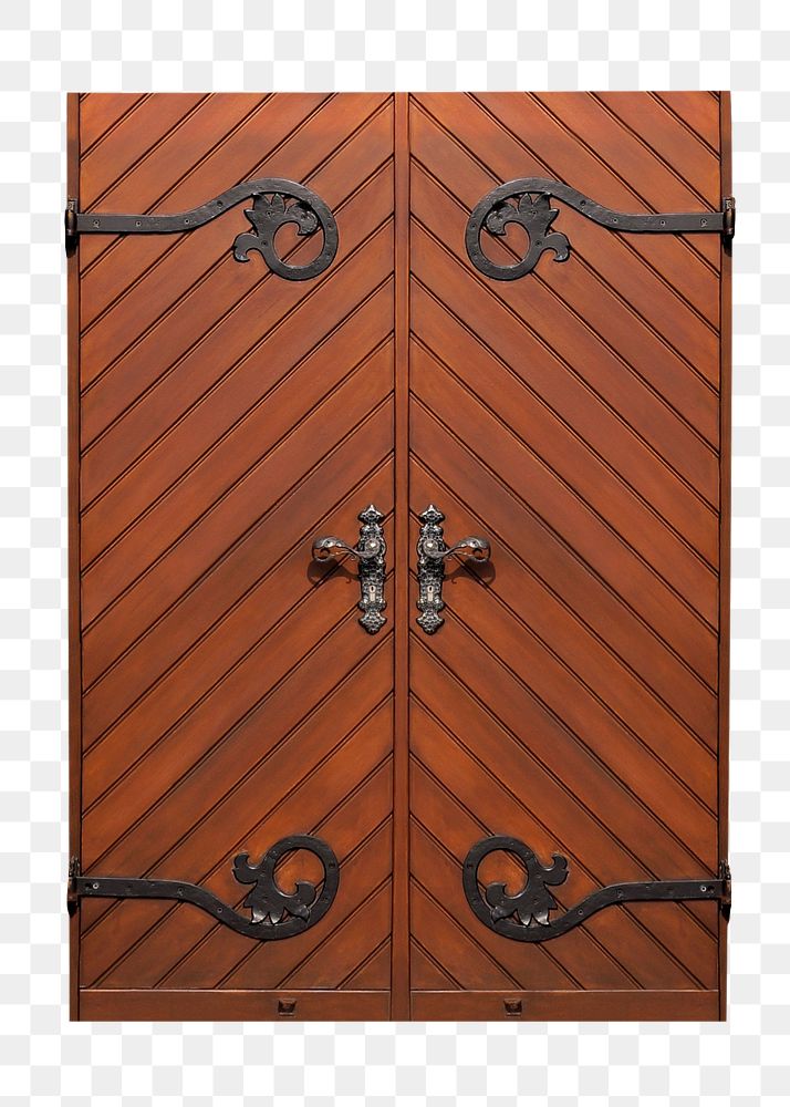 Brown church png door clipart, wooden architecture