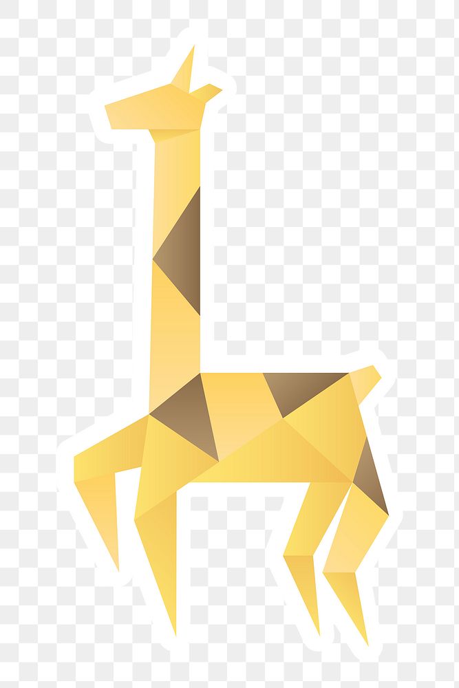 Giraffe paper craft sticker animal png cut out