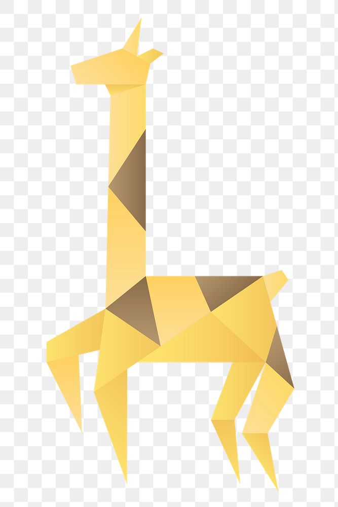 Giraffe paper craft png polygon cut out