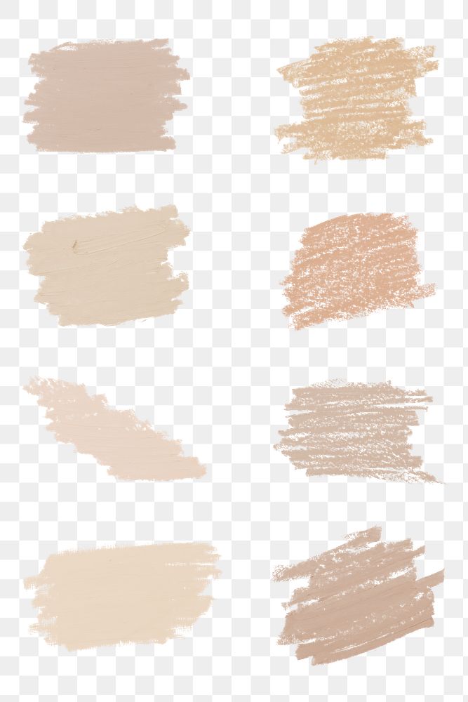 Gold nude, apricot and tan paint brush stroke texture set 