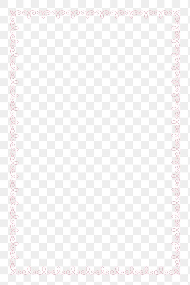 Pink curl frame design element