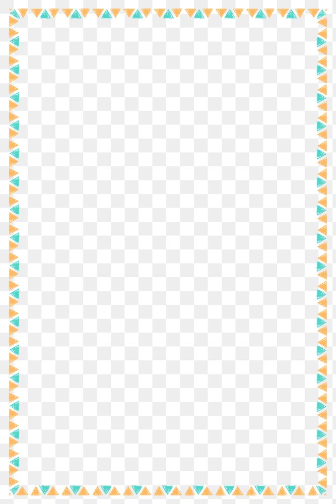 Rectangle green and yellow triangle patterned frame design element