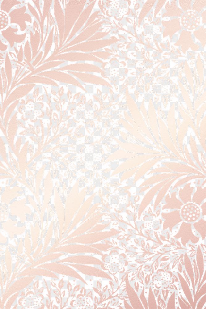 Floral gradient png background, vintage botanical pattern in transparent design