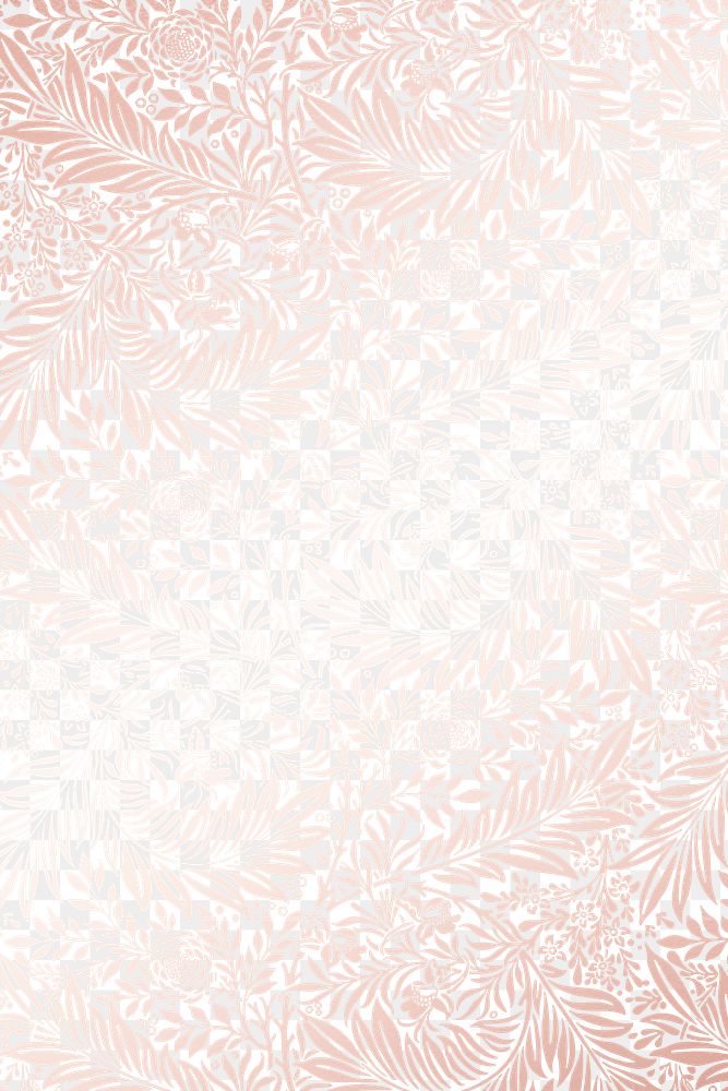 Pink leaf png background, vintage pattern in aesthetic design