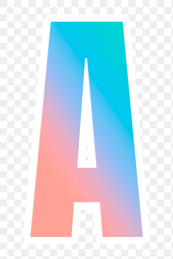 Gradient a letter png character