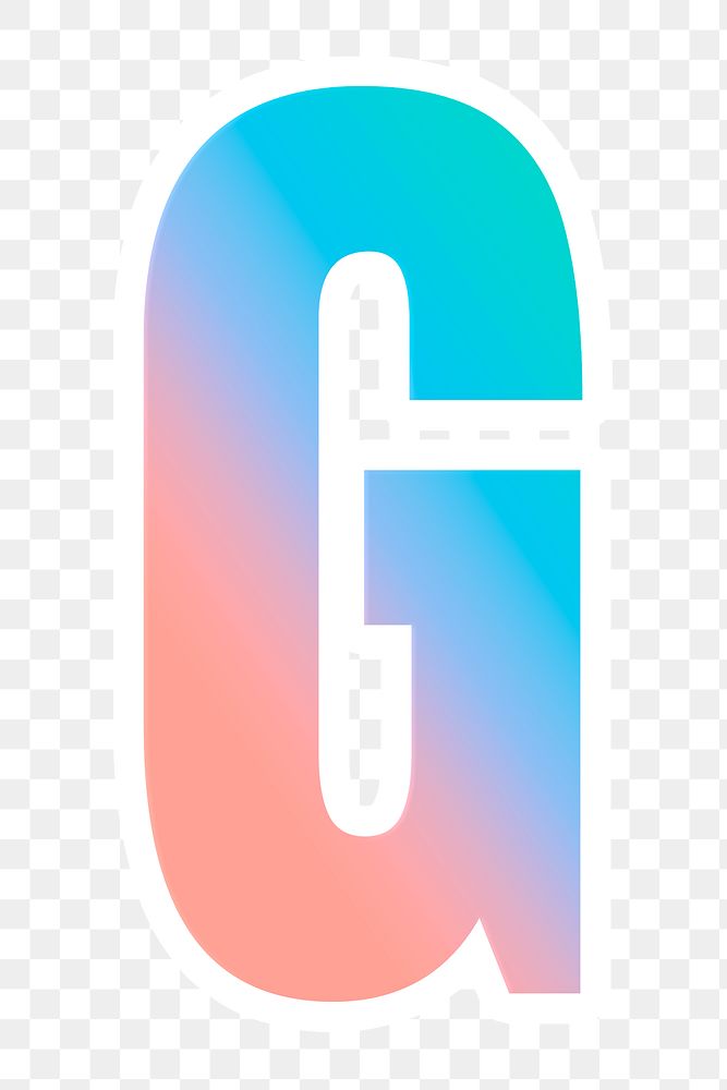 Png font g pastel typeface colorful gradient pattern