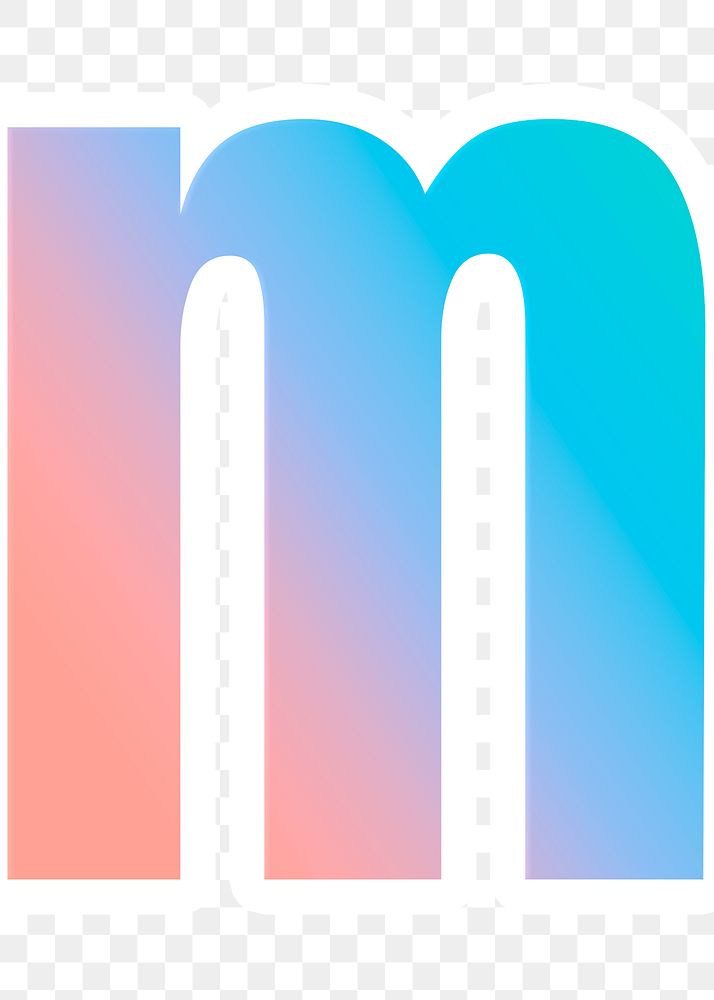 Png alphabet m sticker font typography