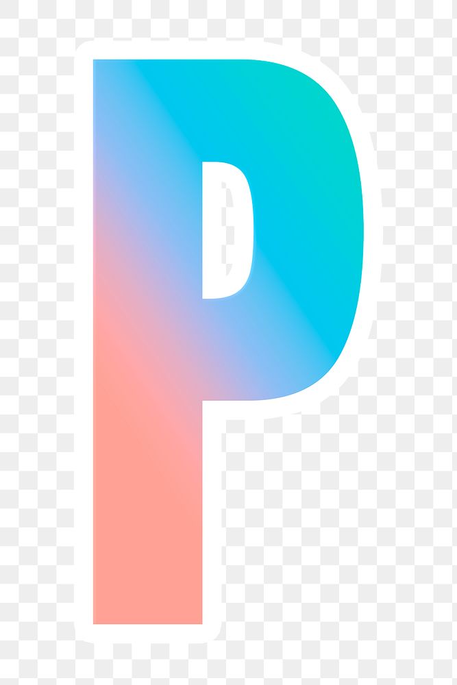 Png alphabet p sticker font typography