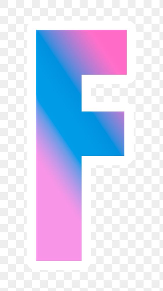 Png alphabet f sticker font typography