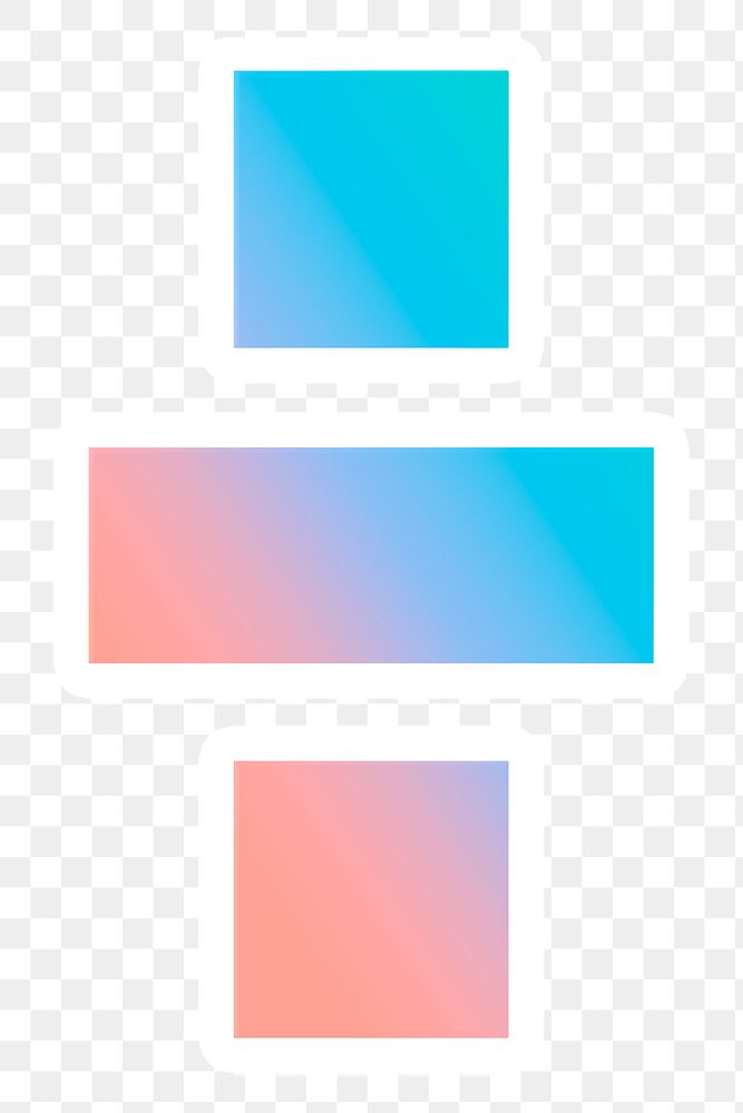 Gradient division sign png icon