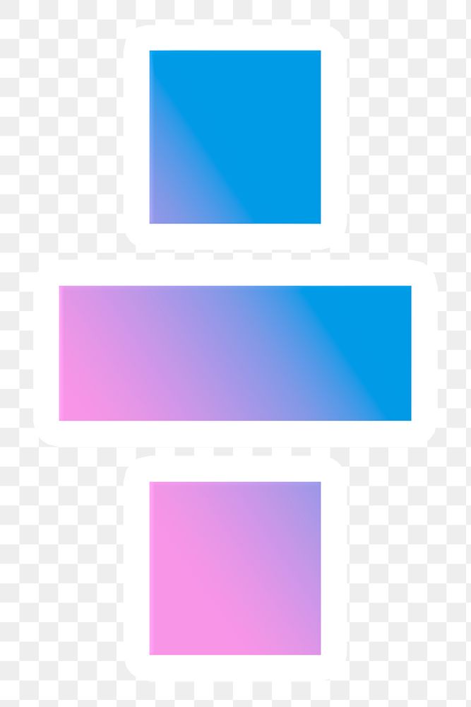 Gradient division sign png icon