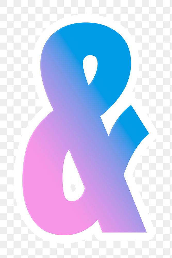 Gradient ampersand symbol png icon