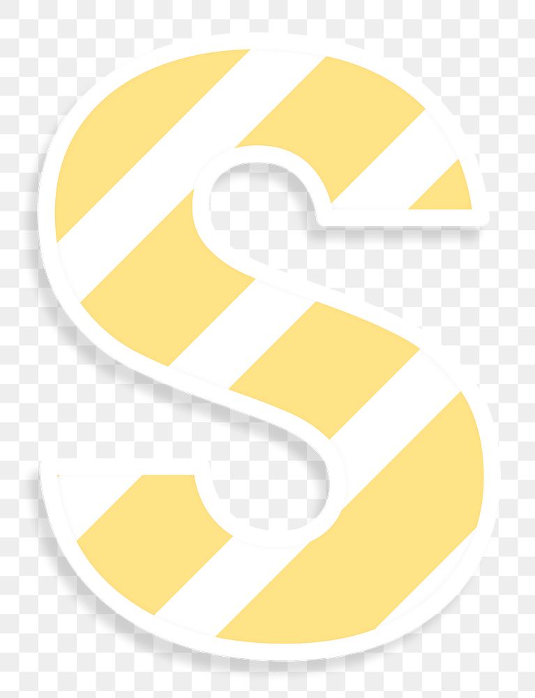 Letter s sticker typography png capital