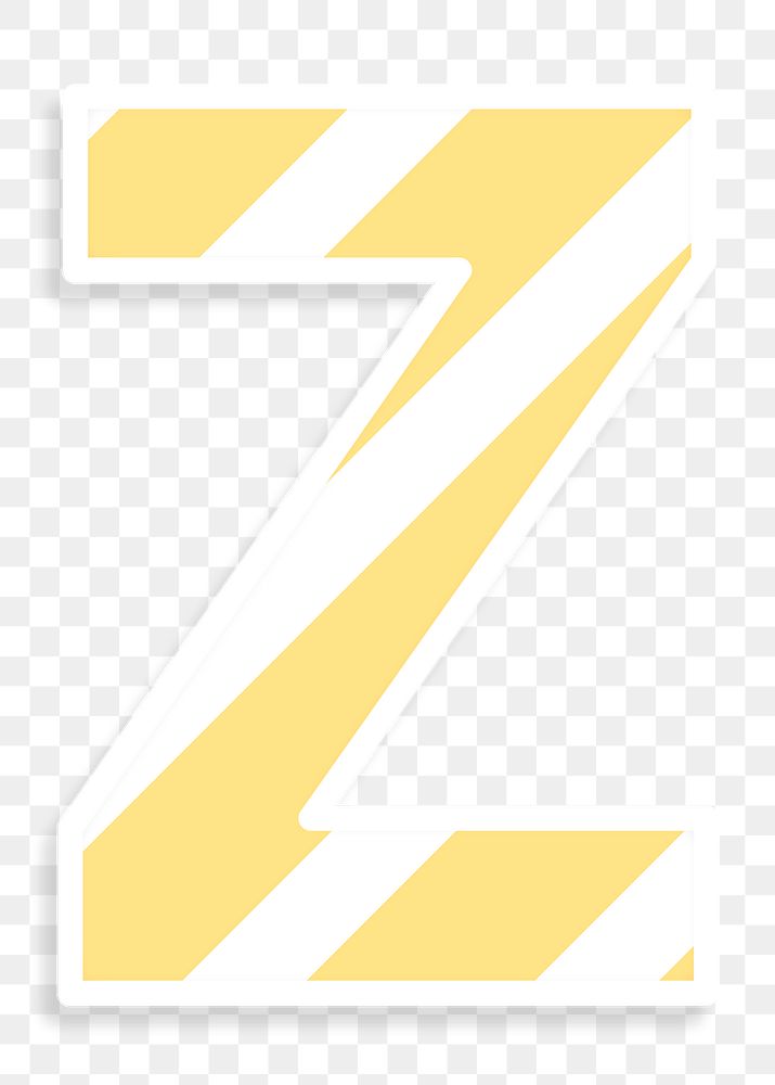 Letter z sticker typography png capital