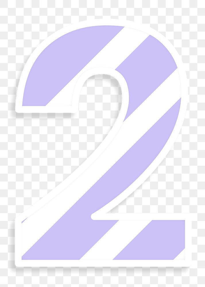Number 2 font colorful graphic png