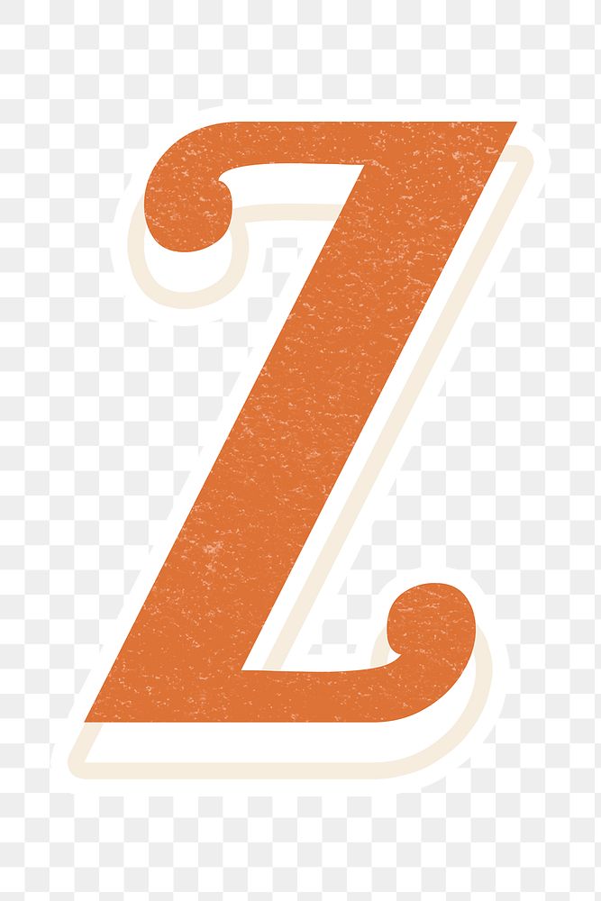 Letter Z png alphabet lettering