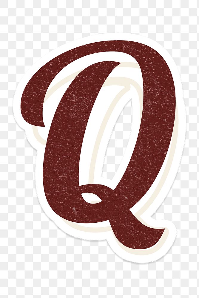 Letter Q cursive stylish vintage font a to z lettering alphabet transparent png 