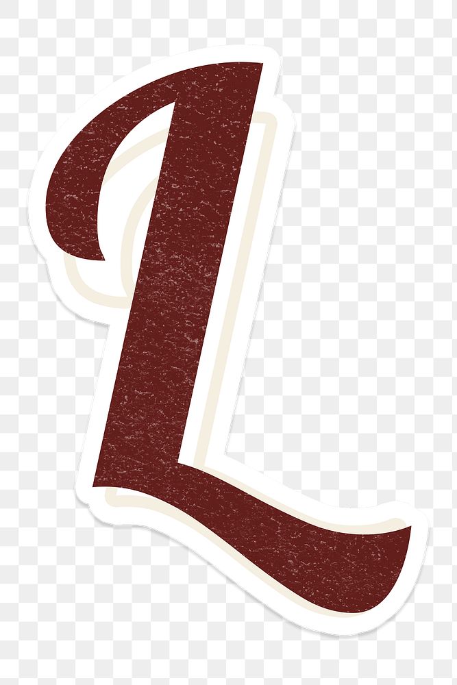 Letter L cursive stylish vintage font a to z lettering alphabet