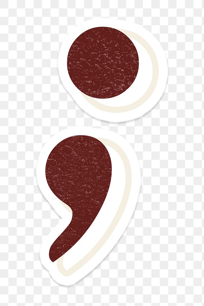 Semicolon sign png cursive lettering icon typography