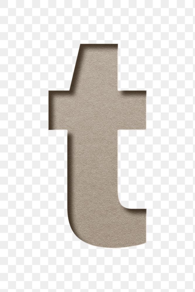 Letter cutout t lowercase png typography