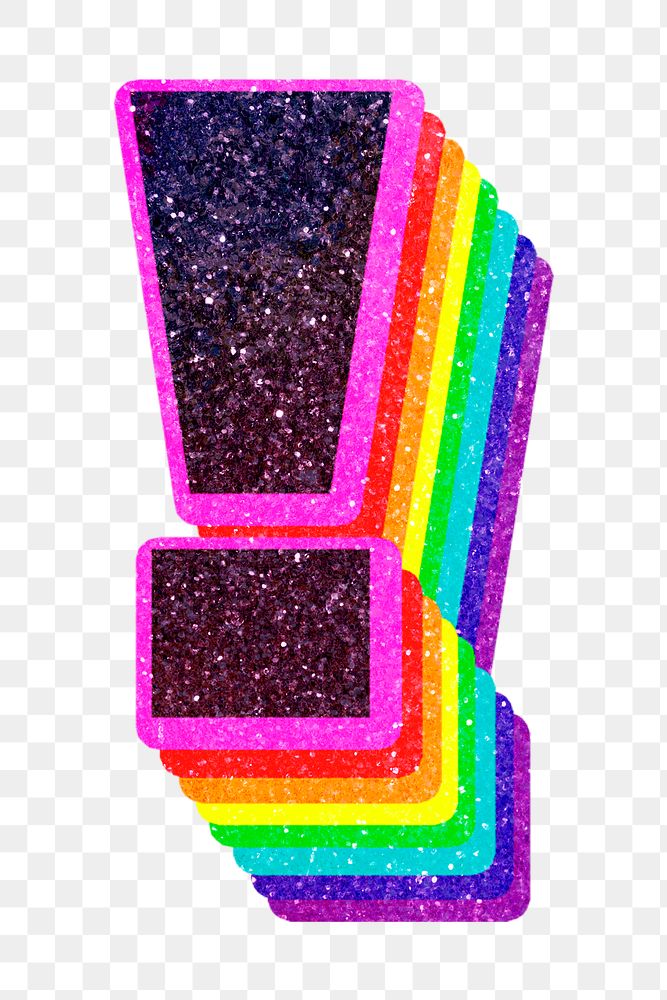 Png exclamation sign rainbow 3d typography lgbt pattern