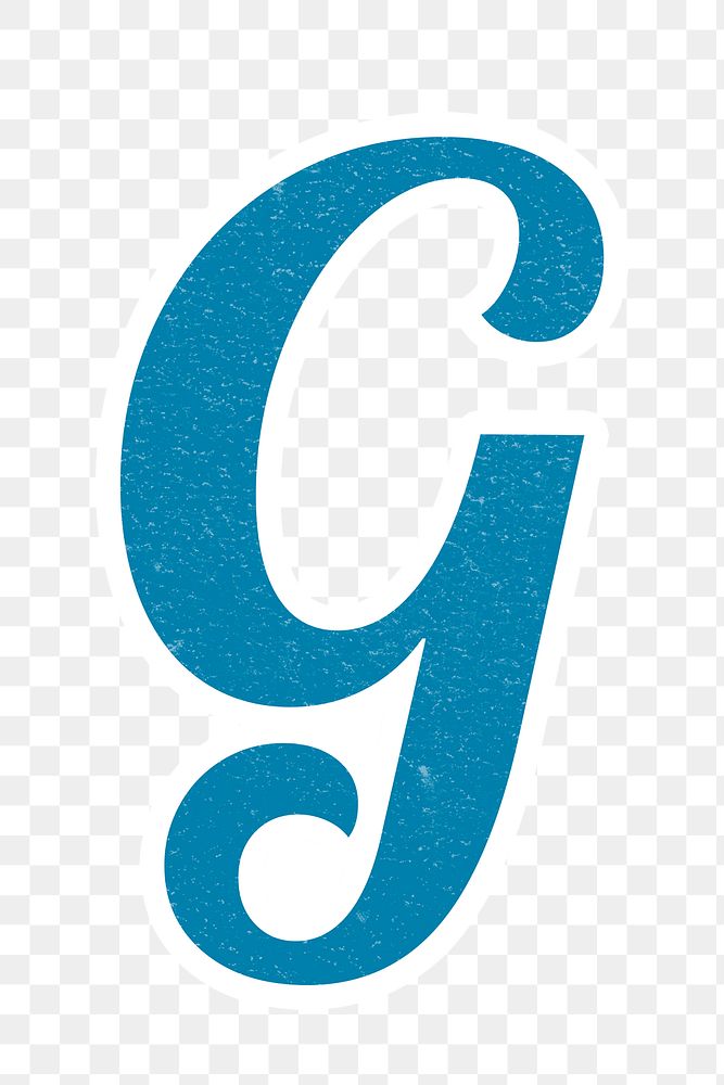 Png retro letter g bold typography