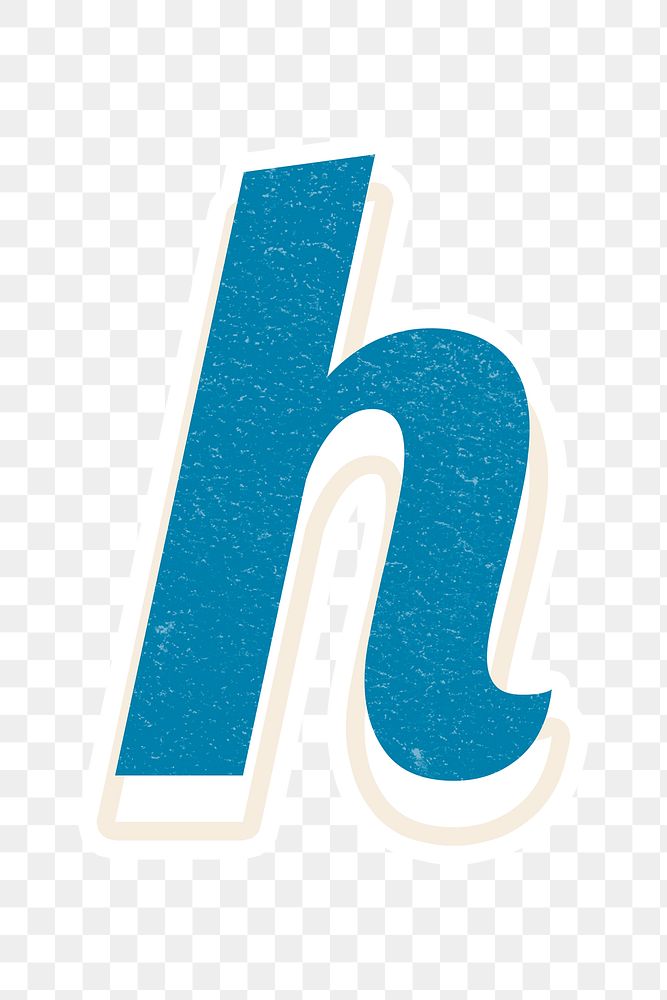 Png retro letter h bold typography
