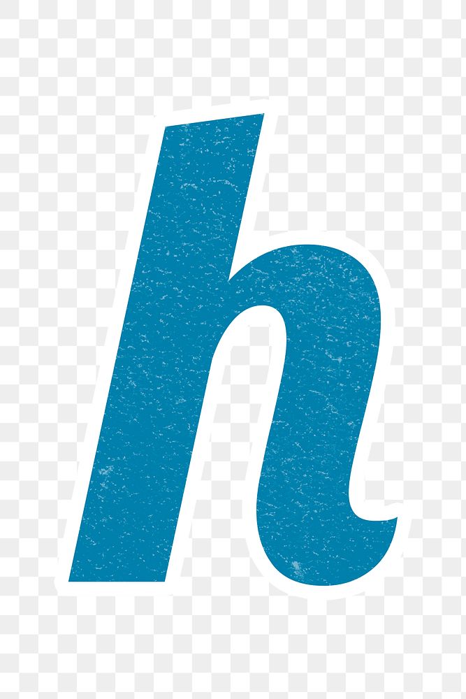 Png retro letter h bold typography