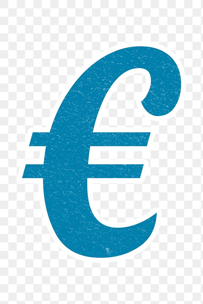 € Euro sign png symbol retro display font
