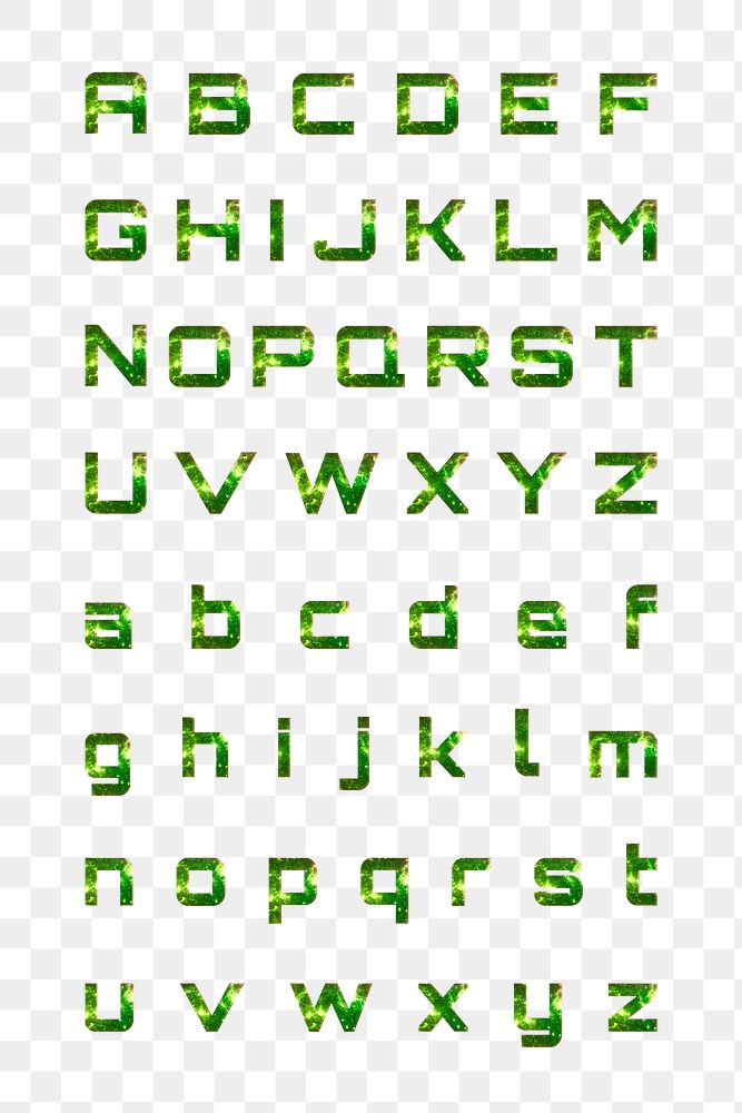 Png alphabet stellar typography transparent