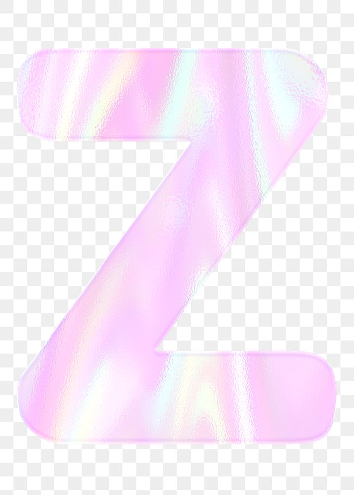 Shiny letter Z png alphabet sticker