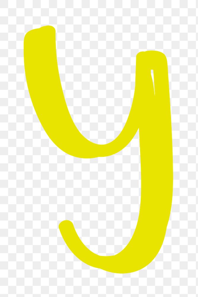 Letter Y png hand drawn typography