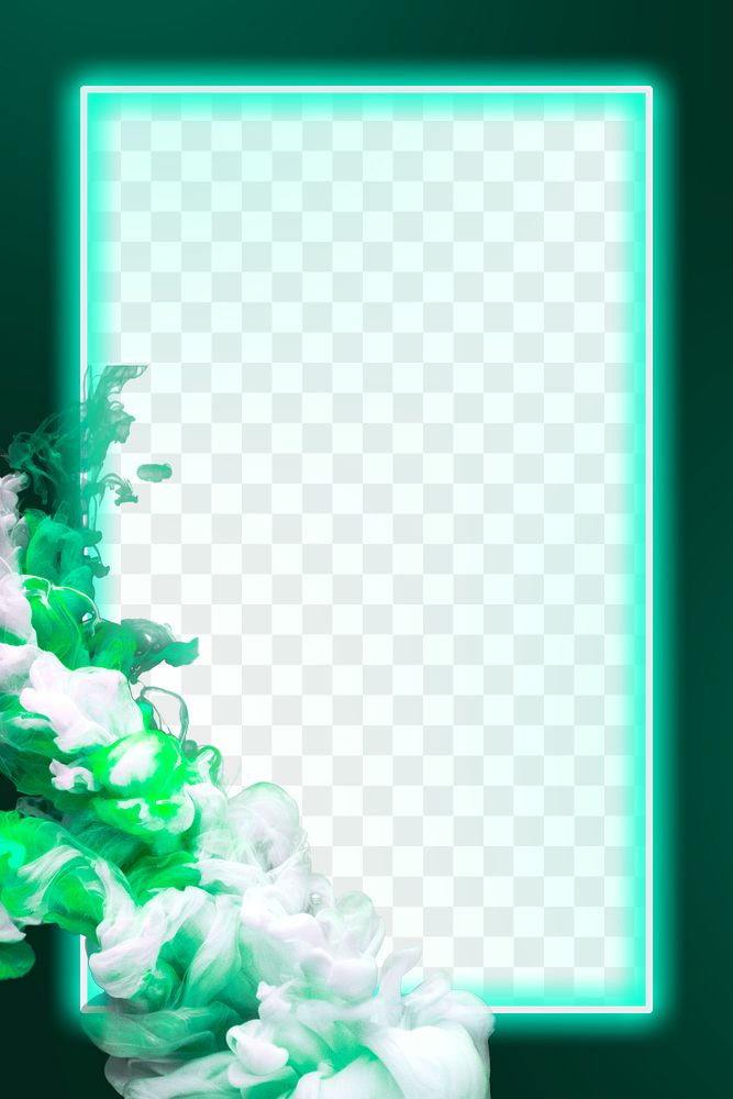 Smoke effect neon frame png gradient g