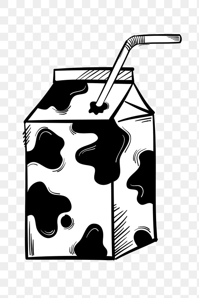 Png milk carton pastel doodle cartoon clipart