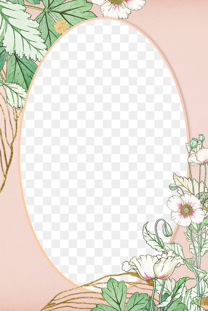 White blooming flower png frame 