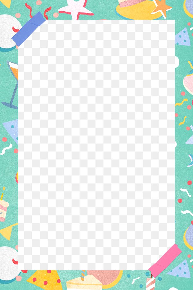 Frame png birthday party pattern
