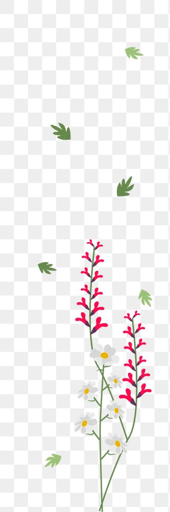 Png Aeschynanthus flower diary sticker floral illustration